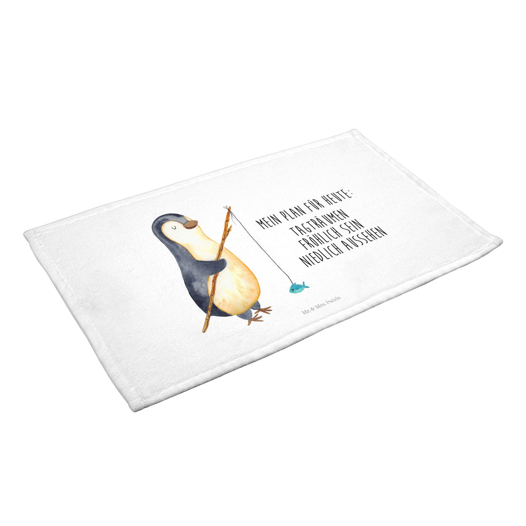 Gäste Handtuch Pinguin Angler Gästetuch, Reisehandtuch, Sport Handtuch, Frottier, Kinder Handtuch, Pinguin, Pinguine, Angeln, Angler, Tagträume, Hobby, Plan, Planer, Tagesplan, Neustart, Motivation, Geschenk, Freundinnen, Geschenkidee, Urlaub, Wochenende