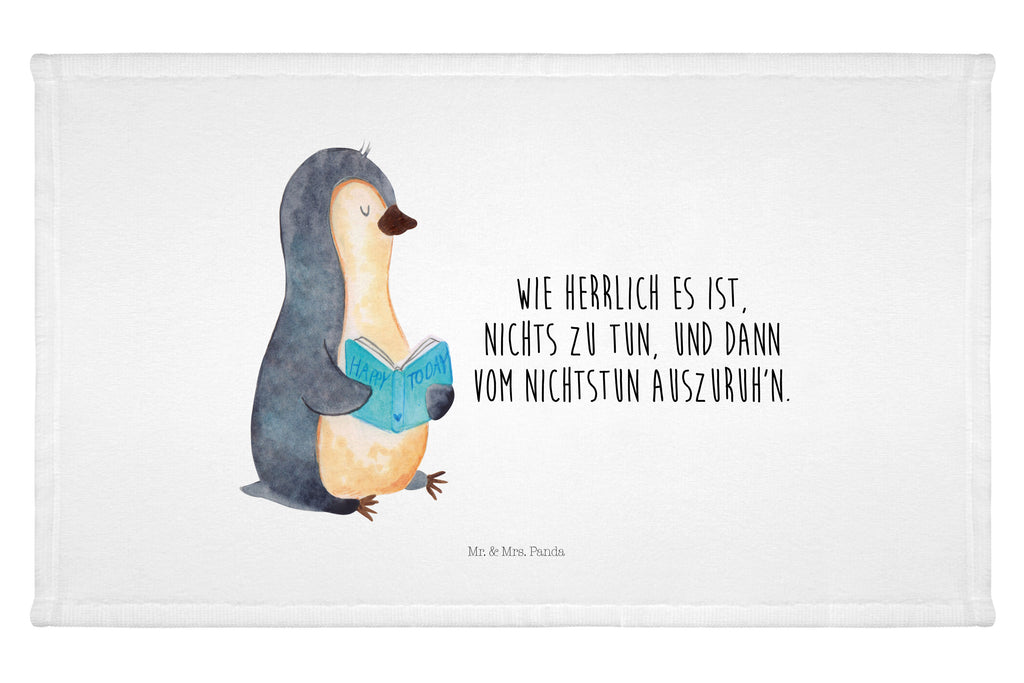 Gäste Handtuch Pinguin Buch Gästetuch, Reisehandtuch, Sport Handtuch, Frottier, Kinder Handtuch, Pinguin, Pinguine, Buch, Lesen, Bücherwurm, Nichtstun, Faulenzen, Ferien, Urlaub, Freizeit