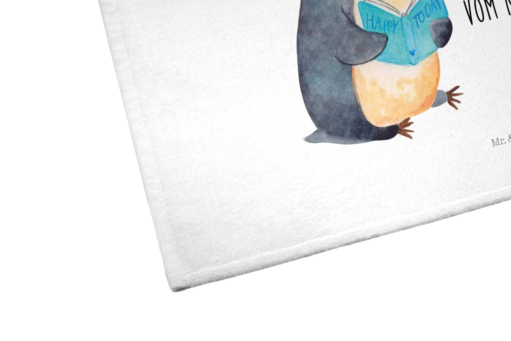 Gäste Handtuch Pinguin Buch Gästetuch, Reisehandtuch, Sport Handtuch, Frottier, Kinder Handtuch, Pinguin, Pinguine, Buch, Lesen, Bücherwurm, Nichtstun, Faulenzen, Ferien, Urlaub, Freizeit