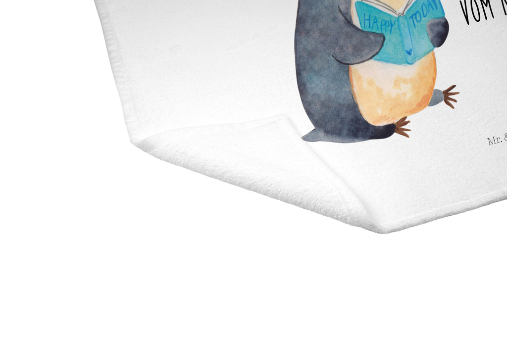 Gäste Handtuch Pinguin Buch Gästetuch, Reisehandtuch, Sport Handtuch, Frottier, Kinder Handtuch, Pinguin, Pinguine, Buch, Lesen, Bücherwurm, Nichtstun, Faulenzen, Ferien, Urlaub, Freizeit