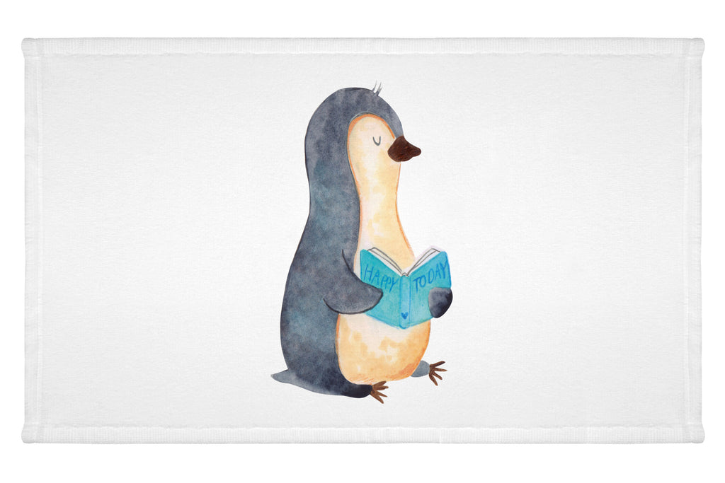 Gäste Handtuch Pinguin Buch Gästetuch, Reisehandtuch, Sport Handtuch, Frottier, Kinder Handtuch, Pinguin, Pinguine, Buch, Lesen, Bücherwurm, Nichtstun, Faulenzen, Ferien, Urlaub, Freizeit