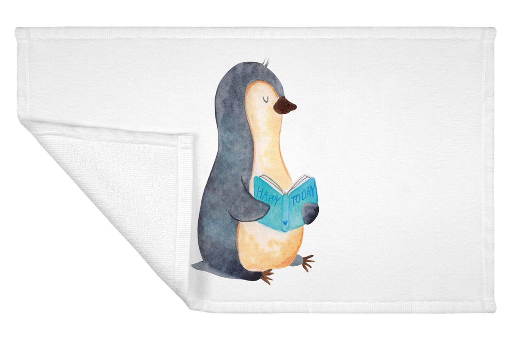 Gäste Handtuch Pinguin Buch Gästetuch, Reisehandtuch, Sport Handtuch, Frottier, Kinder Handtuch, Pinguin, Pinguine, Buch, Lesen, Bücherwurm, Nichtstun, Faulenzen, Ferien, Urlaub, Freizeit