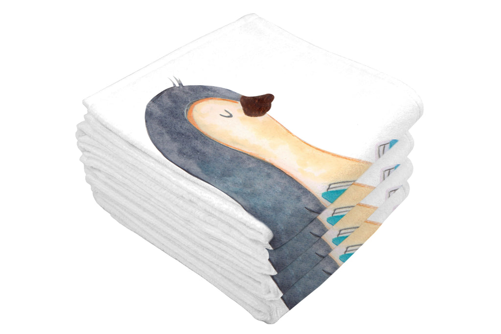 Gäste Handtuch Pinguin Buch Gästetuch, Reisehandtuch, Sport Handtuch, Frottier, Kinder Handtuch, Pinguin, Pinguine, Buch, Lesen, Bücherwurm, Nichtstun, Faulenzen, Ferien, Urlaub, Freizeit