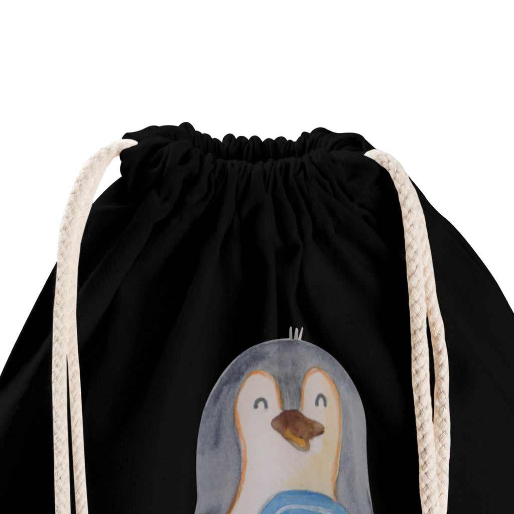 Sportbeutel Pinguin Lolli Turnbeutel, Beutel, Sporttasche, Tasche, Stoffbeutel, Pinguin, Pinguine, Lolli, Süßigkeiten, Blödsinn, Spruch, Rebell, Gauner, Ganove, Rabauke