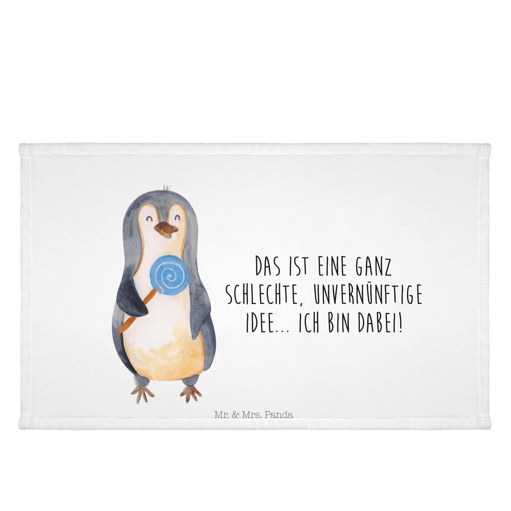 Gäste Handtuch Pinguin Lolli Gästetuch, Reisehandtuch, Sport Handtuch, Frottier, Kinder Handtuch, Pinguin, Pinguine, Lolli, Süßigkeiten, Blödsinn, Spruch, Rebell, Gauner, Ganove, Rabauke