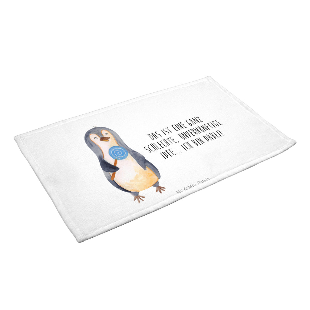 Gäste Handtuch Pinguin Lolli Gästetuch, Reisehandtuch, Sport Handtuch, Frottier, Kinder Handtuch, Pinguin, Pinguine, Lolli, Süßigkeiten, Blödsinn, Spruch, Rebell, Gauner, Ganove, Rabauke