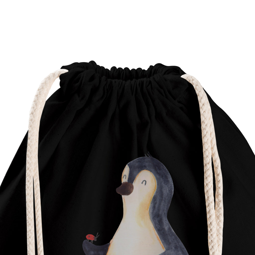 Sportbeutel Pinguin Marienkäfer Turnbeutel, Beutel, Sporttasche, Tasche, Stoffbeutel, Pinguin, Pinguine, Marienkäfer, Liebe, Wunder, Glück, Freude, Lebensfreude