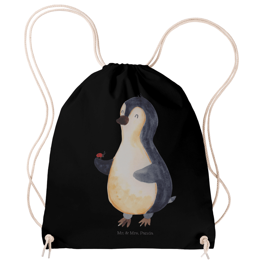 Sportbeutel Pinguin Marienkäfer Turnbeutel, Beutel, Sporttasche, Tasche, Stoffbeutel, Pinguin, Pinguine, Marienkäfer, Liebe, Wunder, Glück, Freude, Lebensfreude
