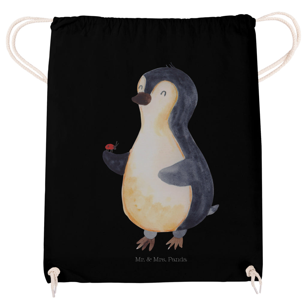 Sportbeutel Pinguin Marienkäfer Turnbeutel, Beutel, Sporttasche, Tasche, Stoffbeutel, Pinguin, Pinguine, Marienkäfer, Liebe, Wunder, Glück, Freude, Lebensfreude