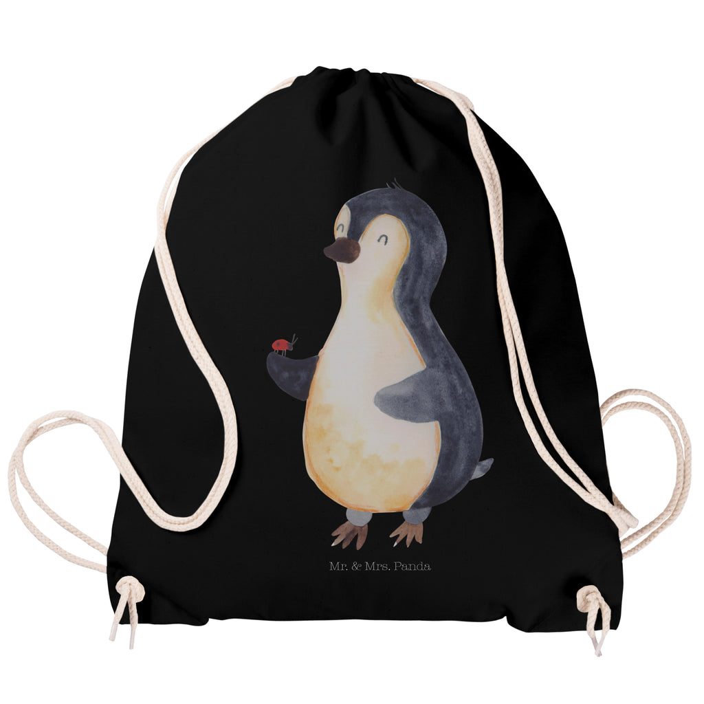 Sportbeutel Pinguin Marienkäfer Turnbeutel, Beutel, Sporttasche, Tasche, Stoffbeutel, Pinguin, Pinguine, Marienkäfer, Liebe, Wunder, Glück, Freude, Lebensfreude