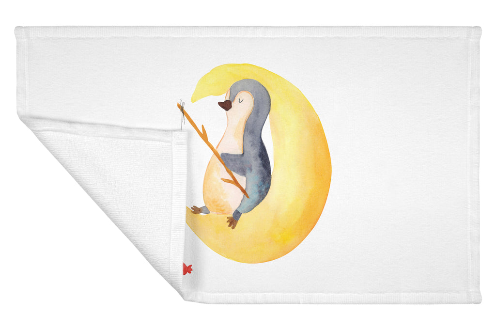 Gäste Handtuch Pinguin Mond Gästetuch, Reisehandtuch, Sport Handtuch, Frottier, Kinder Handtuch, Pinguin, Pinguine, Spruch, schlafen, Nachtruhe, Einschlafen, Schlafzimmer, Schlafstörungen, Gästezimmer