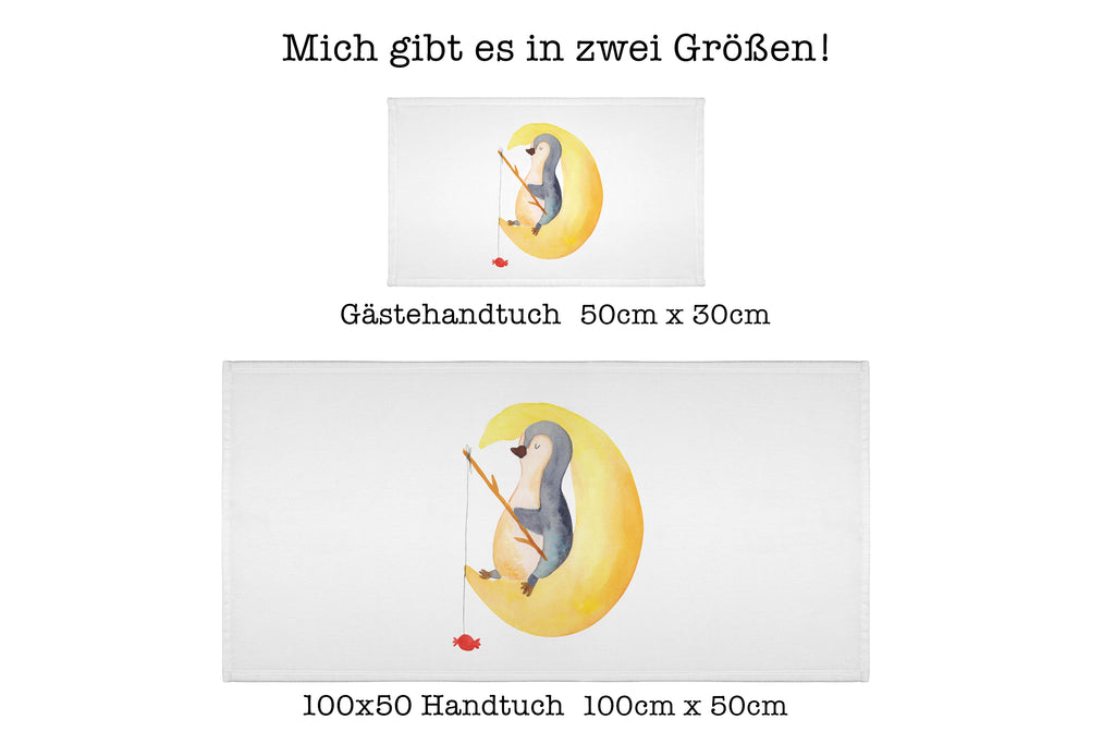 Gäste Handtuch Pinguin Mond Gästetuch, Reisehandtuch, Sport Handtuch, Frottier, Kinder Handtuch, Pinguin, Pinguine, Spruch, schlafen, Nachtruhe, Einschlafen, Schlafzimmer, Schlafstörungen, Gästezimmer