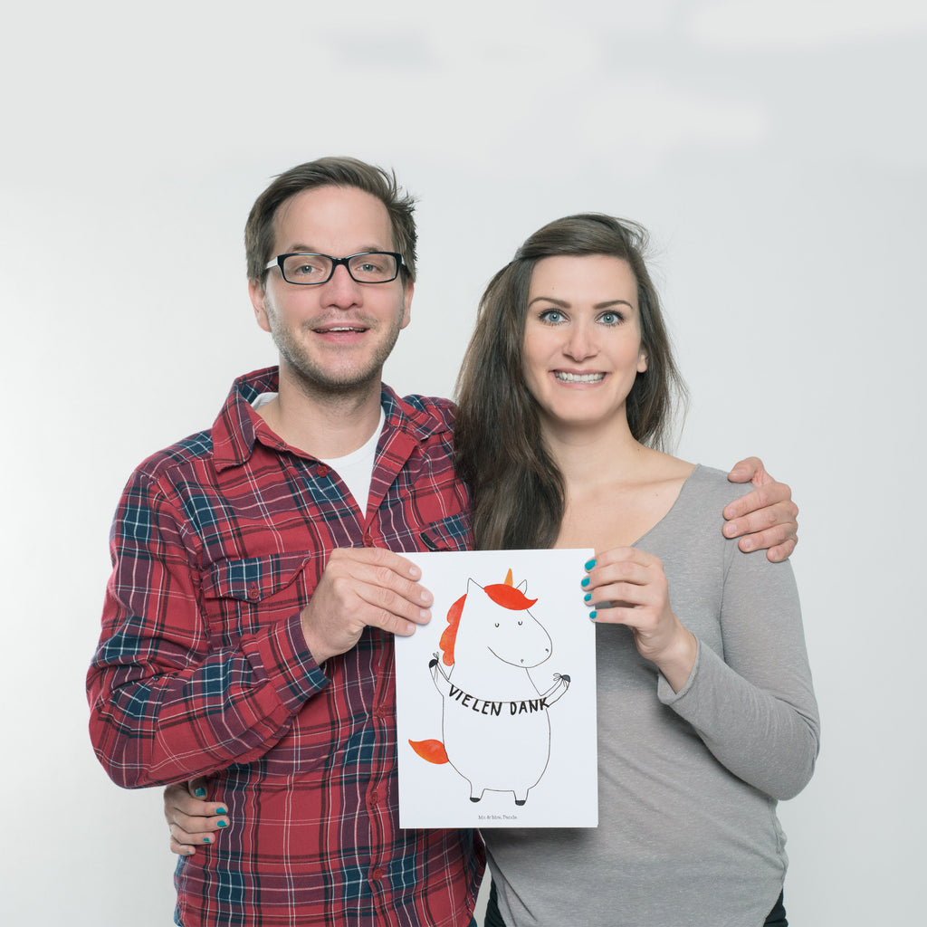 Poster Einhorn Vielen Dank Poster, Wandposter, Bild, Wanddeko, Küchenposter, Kinderposter, Wanddeko Bild, Raumdekoration, Wanddekoration, Handgemaltes Poster, Mr. & Mrs. Panda Poster, Designposter, Kunstdruck, Posterdruck, Einhorn, Einhörner, Einhorn Deko, Pegasus, Unicorn, Danke, vielen Dank, Dankeschön, Danksagung