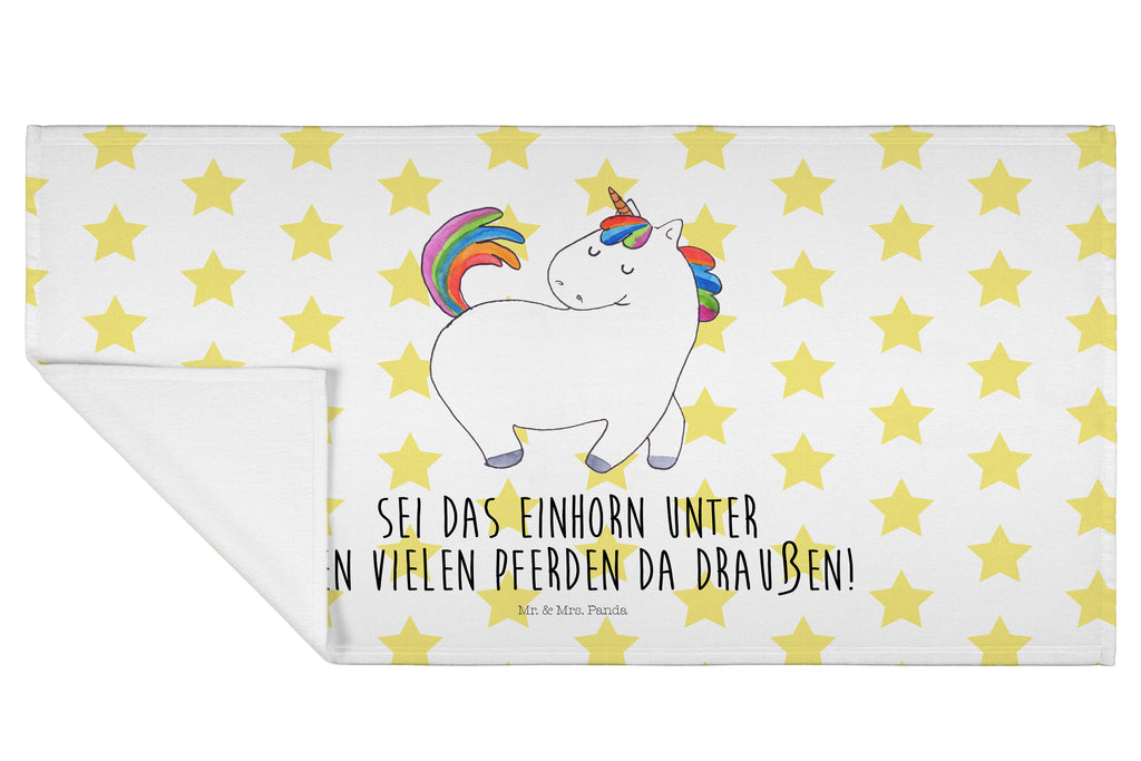 50 x 100 Handtuch Einhorn stolzierend Handtuch, Badehandtuch, Badezimmer, Handtücher, groß, Kinder, Baby, Einhorn, Einhörner, Einhorn Deko, Pegasus, Unicorn, stolz, anders, bunt, Pferd, Reiter, Reiten, Freundin, Geschenk