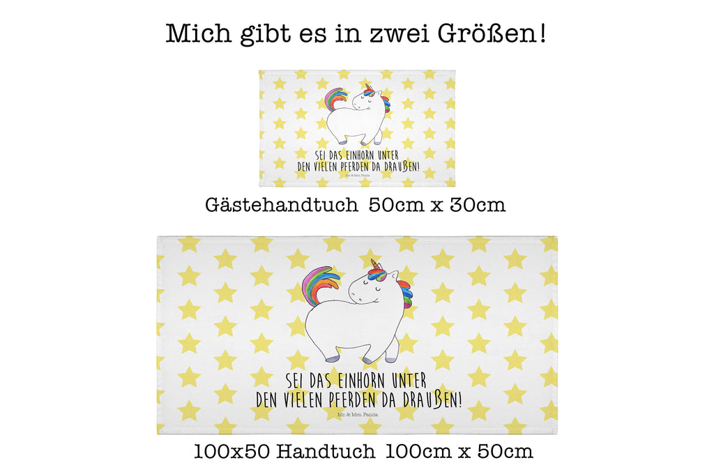 50 x 100 Handtuch Einhorn stolzierend Handtuch, Badehandtuch, Badezimmer, Handtücher, groß, Kinder, Baby, Einhorn, Einhörner, Einhorn Deko, Pegasus, Unicorn, stolz, anders, bunt, Pferd, Reiter, Reiten, Freundin, Geschenk