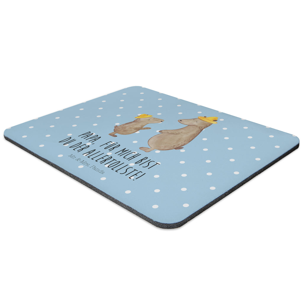 Mauspad Bären mit Hut Mousepad, Computer zubehör, Büroausstattung, PC Zubehör, Arbeitszimmer, Mauspad, Einzigartiges Mauspad, Designer Mauspad, Familie, Vatertag, Muttertag, Bruder, Schwester, Mama, Papa, Oma, Opa, Bär, Bären, Vater, Papi, Paps, Dad, Daddy, Lieblingsmensch, Sohn, Söhne, Kind, Kinder, Vater-Sohn, Family, Vorbild