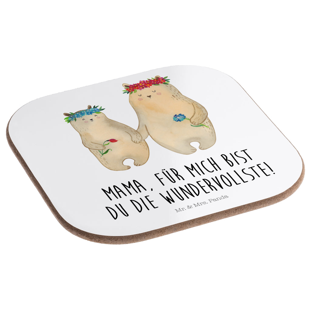 Quadratische Untersetzer Bären mit Blumenkranz Bierdeckel, Glasuntersetzer, Untersetzer Gläser, Getränkeuntersetzer, Familie, Vatertag, Muttertag, Bruder, Schwester, Mama, Papa, Oma, Opa, Bär, Bären, Mutter, Mutti, Mami, Lieblingsmensch, Lieblingsmama, beste Mutter, weltbeste Mama, Geschenk Mama. Muttertag, Tochter, Kind, Kinder, Töchter, Family, Vorbild