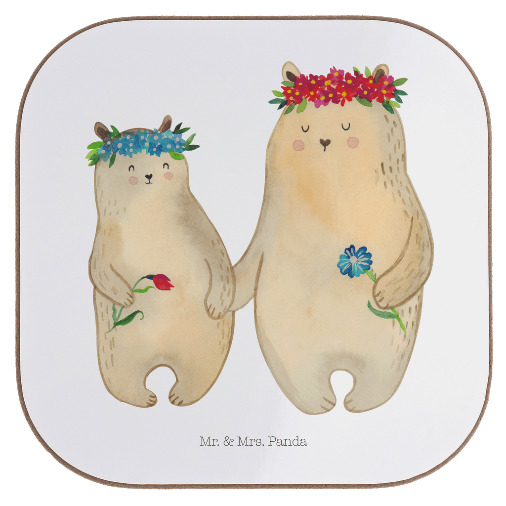 Quadratische Untersetzer Bären mit Blumenkranz Bierdeckel, Glasuntersetzer, Untersetzer Gläser, Getränkeuntersetzer, Familie, Vatertag, Muttertag, Bruder, Schwester, Mama, Papa, Oma, Opa, Bär, Bären, Mutter, Mutti, Mami, Lieblingsmensch, Lieblingsmama, beste Mutter, weltbeste Mama, Geschenk Mama. Muttertag, Tochter, Kind, Kinder, Töchter, Family, Vorbild