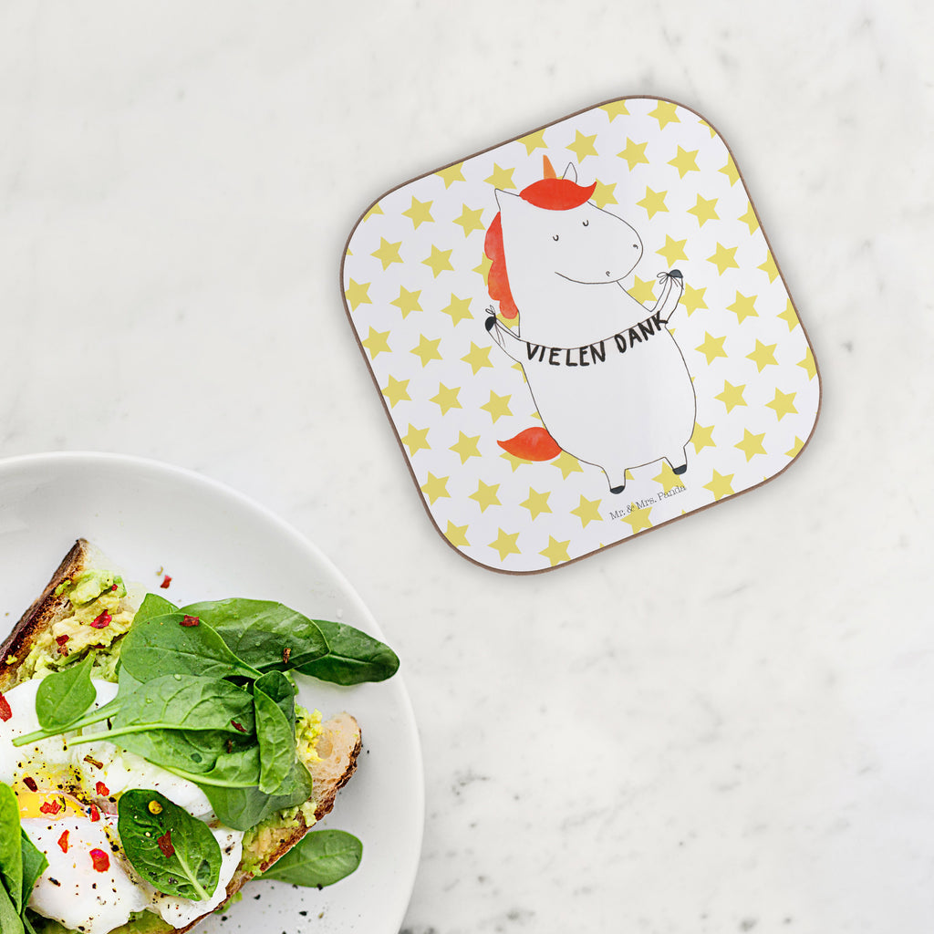 Quadratische Untersetzer Einhorn Vielen Dank Bierdeckel, Glasuntersetzer, Untersetzer Gläser, Getränkeuntersetzer, Einhorn, Einhörner, Einhorn Deko, Pegasus, Unicorn, Danke, vielen Dank, Dankeschön, Danksagung