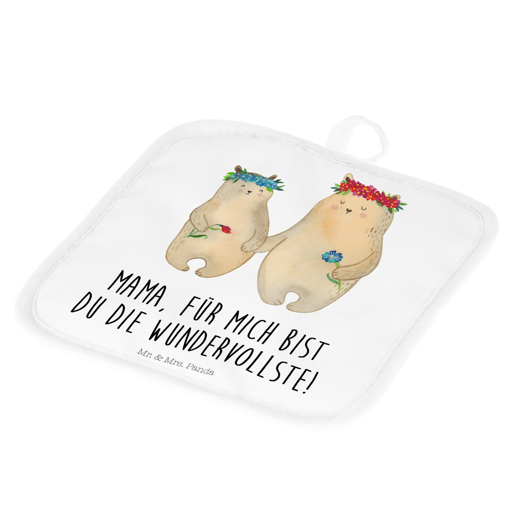 2er Set Topflappen  Bären mit Blumenkranz Topflappen, Topfuntersetzer, Ofenhandschuh, Topflappen Set, Topflappen lustig, Topflappen mit Spruch, Familie, Vatertag, Muttertag, Bruder, Schwester, Mama, Papa, Oma, Opa, Bär, Bären, Mutter, Mutti, Mami, Lieblingsmensch, Lieblingsmama, beste Mutter, weltbeste Mama, Geschenk Mama. Muttertag, Tochter, Kind, Kinder, Töchter, Family, Vorbild
