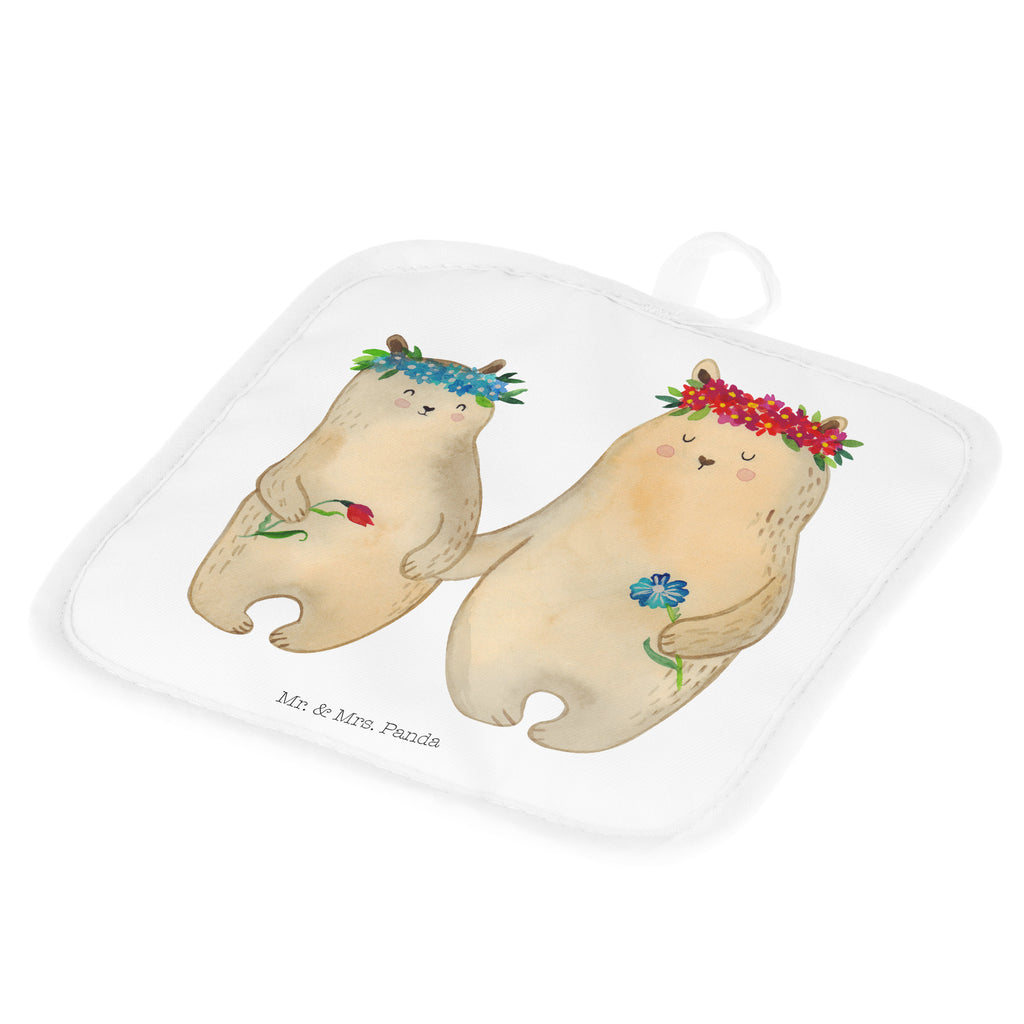 2er Set Topflappen  Bären mit Blumenkranz Topflappen, Topfuntersetzer, Ofenhandschuh, Topflappen Set, Topflappen lustig, Topflappen mit Spruch, Familie, Vatertag, Muttertag, Bruder, Schwester, Mama, Papa, Oma, Opa, Bär, Bären, Mutter, Mutti, Mami, Lieblingsmensch, Lieblingsmama, beste Mutter, weltbeste Mama, Geschenk Mama. Muttertag, Tochter, Kind, Kinder, Töchter, Family, Vorbild