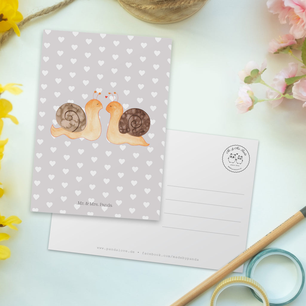 Postkarte Schnecken Liebe Geschenkkarte, Grußkarte, Karte, Einladung, Ansichtskarte, Geburtstagskarte, Einladungskarte, Liebe, Partner, Freund, Freundin, Ehemann, Ehefrau, Heiraten, Verlobung, Heiratsantrag, Liebesgeschenk, Jahrestag, Hocheitstag