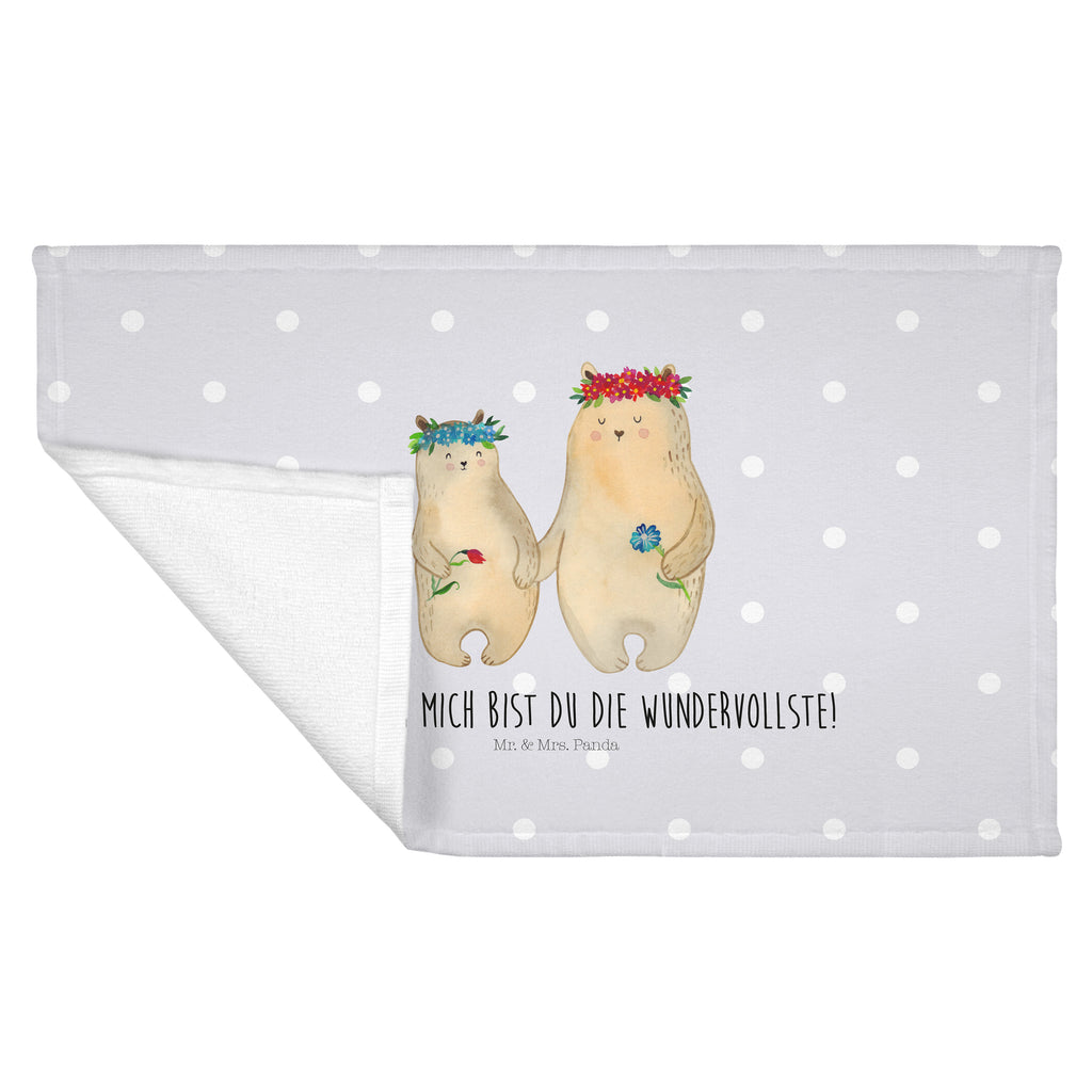 50 x 100 Handtuch Bären mit Blumenkranz Handtuch, Badehandtuch, Badezimmer, Handtücher, groß, Kinder, Baby, Familie, Vatertag, Muttertag, Bruder, Schwester, Mama, Papa, Oma, Opa, Bär, Bären, Mutter, Mutti, Mami, Lieblingsmensch, Lieblingsmama, beste Mutter, weltbeste Mama, Geschenk Mama. Muttertag, Tochter, Kind, Töchter, Family, Vorbild