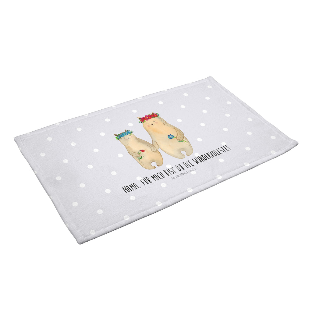 50 x 100 Handtuch Bären mit Blumenkranz Handtuch, Badehandtuch, Badezimmer, Handtücher, groß, Kinder, Baby, Familie, Vatertag, Muttertag, Bruder, Schwester, Mama, Papa, Oma, Opa, Bär, Bären, Mutter, Mutti, Mami, Lieblingsmensch, Lieblingsmama, beste Mutter, weltbeste Mama, Geschenk Mama. Muttertag, Tochter, Kind, Töchter, Family, Vorbild