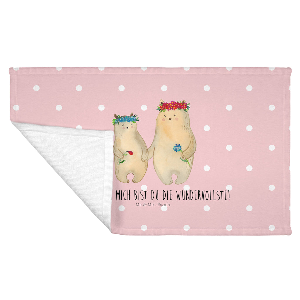 50 x 100 Handtuch Bären mit Blumenkranz Handtuch, Badehandtuch, Badezimmer, Handtücher, groß, Kinder, Baby, Familie, Vatertag, Muttertag, Bruder, Schwester, Mama, Papa, Oma, Opa, Bär, Bären, Mutter, Mutti, Mami, Lieblingsmensch, Lieblingsmama, beste Mutter, weltbeste Mama, Geschenk Mama. Muttertag, Tochter, Kind, Töchter, Family, Vorbild