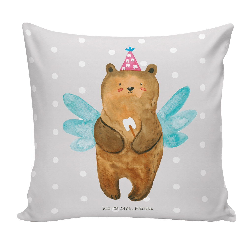 40x40 Kissen Zahnfee Bär Kissenhülle, Kopfkissen, Sofakissen, Dekokissen, Motivkissen, Bär, Teddy, Teddybär, Zahnfee, Fee, Milchzahn, Erster Zahn