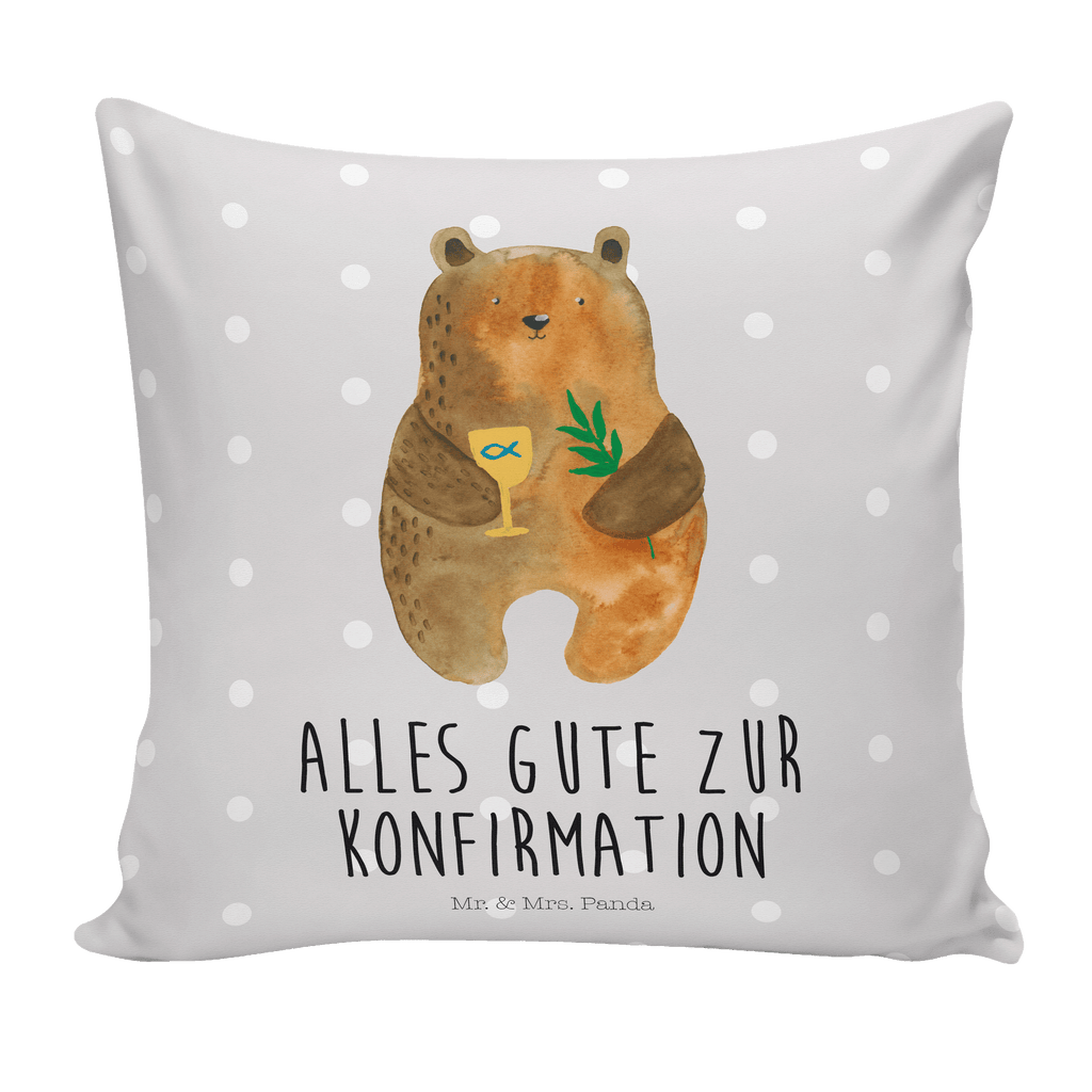 40x40 Kissen Konfirmation-Bär Kissenhülle, Kopfkissen, Sofakissen, Dekokissen, Motivkissen, Bär, Teddy, Teddybär, Konfirmation, Kirche, evangelisch, Gottesdienst