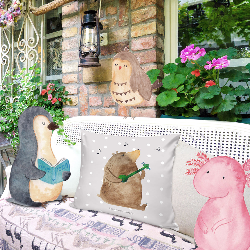 40x40 Kissen Bär Lied Kissenhülle, Kopfkissen, Sofakissen, Dekokissen, Motivkissen, Bär, Teddy, Teddybär, Bärchen, Bear, Liebeslied, Lied, Song, Valentinstag, Valentine, Geschenk, Partner, Liebe, Freundin, Frau, Herz, Spruch