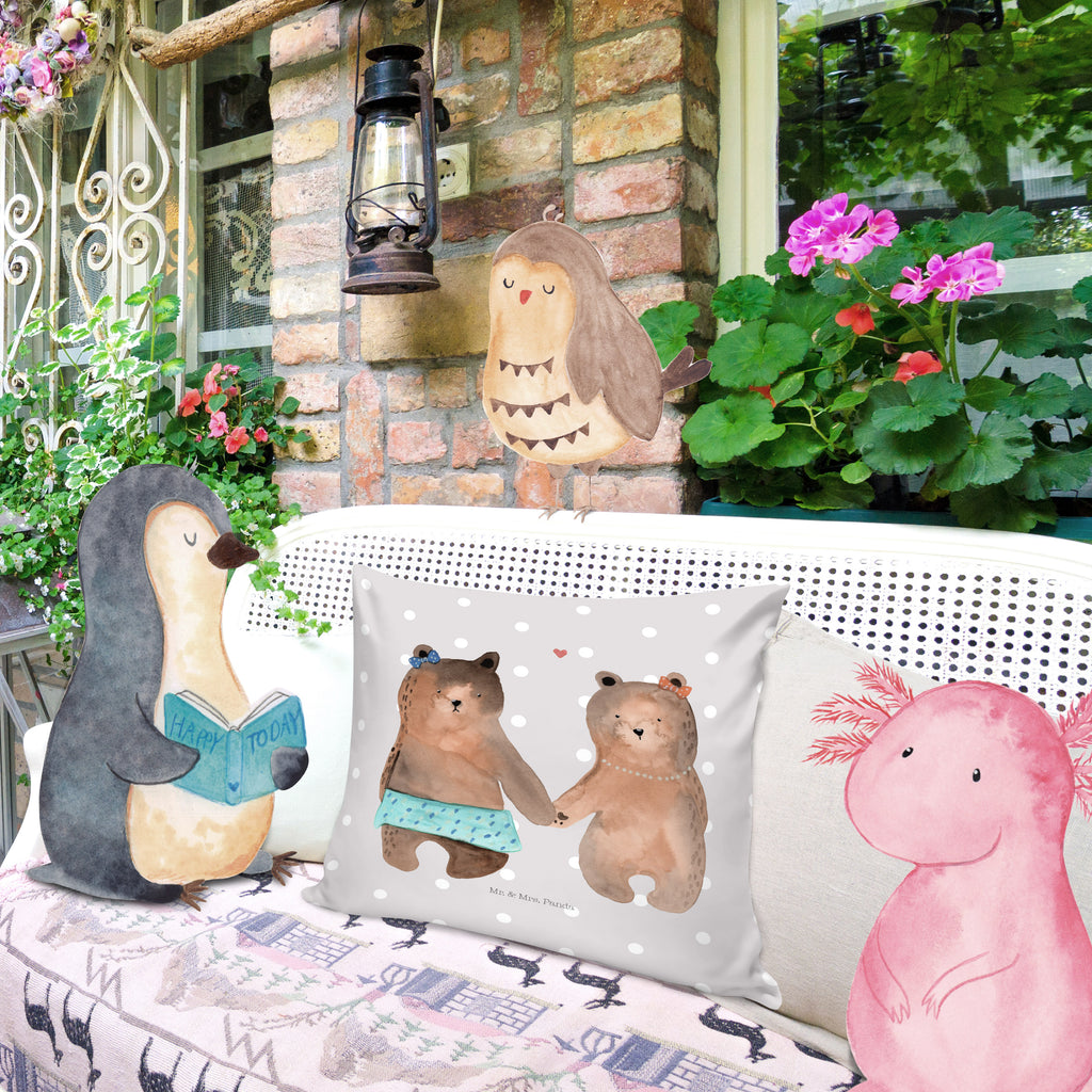 40x40 Kissen Bär Freundin Kissenhülle, Kopfkissen, Sofakissen, Dekokissen, Motivkissen, Bär, Teddy, Teddybär, Bär Freundin Beste Freund Liebe Liebesbeweis Verliebt Kumpel Kumpeliene