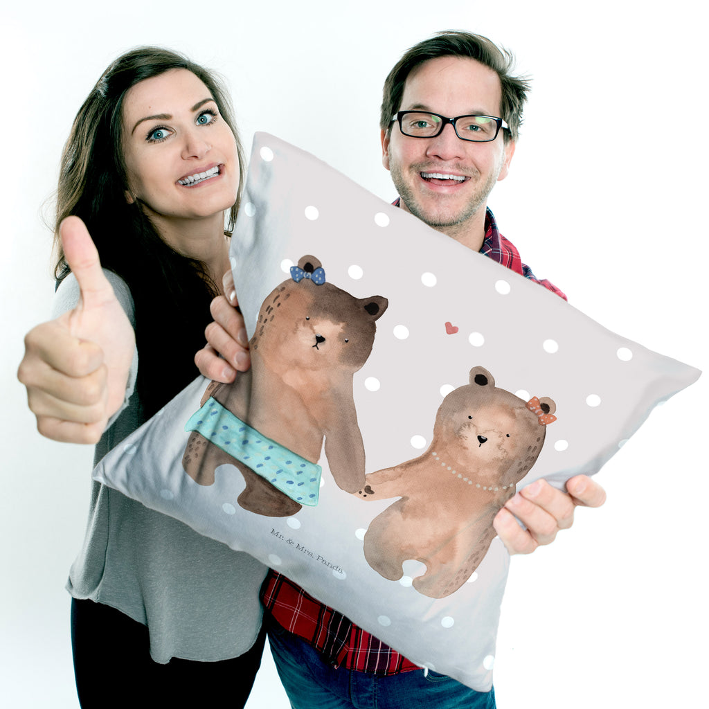40x40 Kissen Bär Freundin Kissenhülle, Kopfkissen, Sofakissen, Dekokissen, Motivkissen, Bär, Teddy, Teddybär, Bär Freundin Beste Freund Liebe Liebesbeweis Verliebt Kumpel Kumpeliene