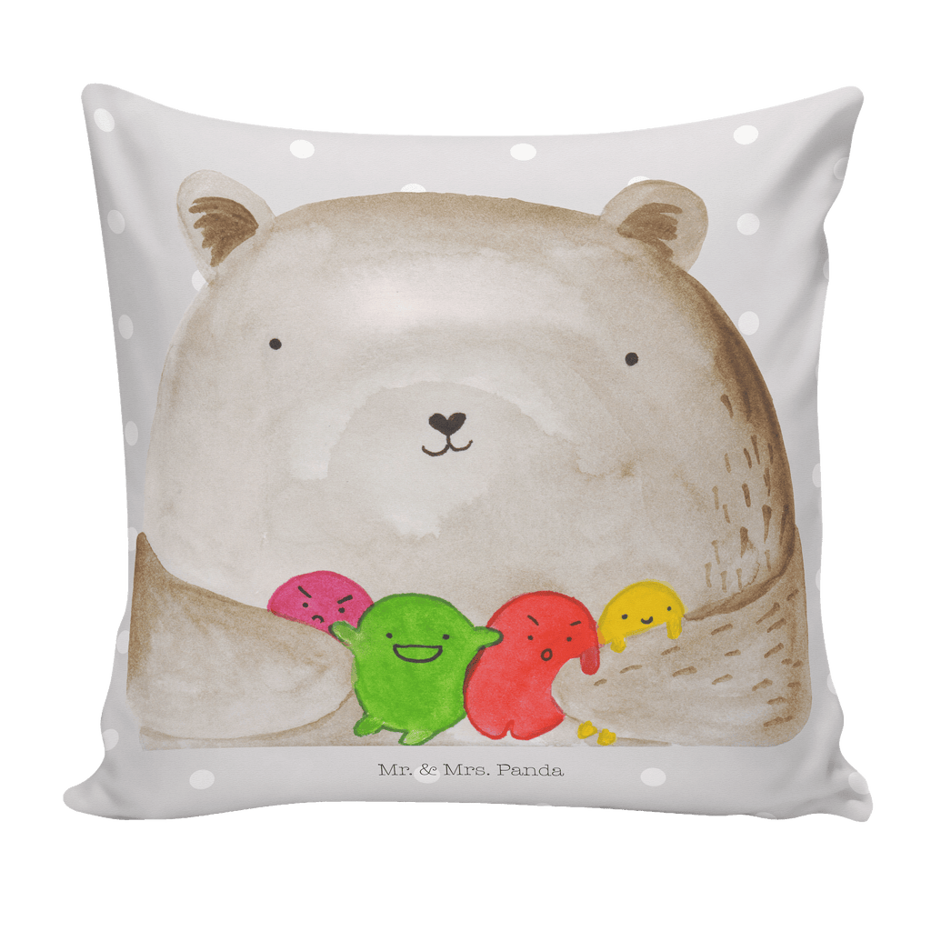 40x40 Kissen Bär Gefühl Kissenhülle, Kopfkissen, Sofakissen, Dekokissen, Motivkissen, Bär, Teddy, Teddybär, Wahnsinn, Verrückt, Durchgedreht