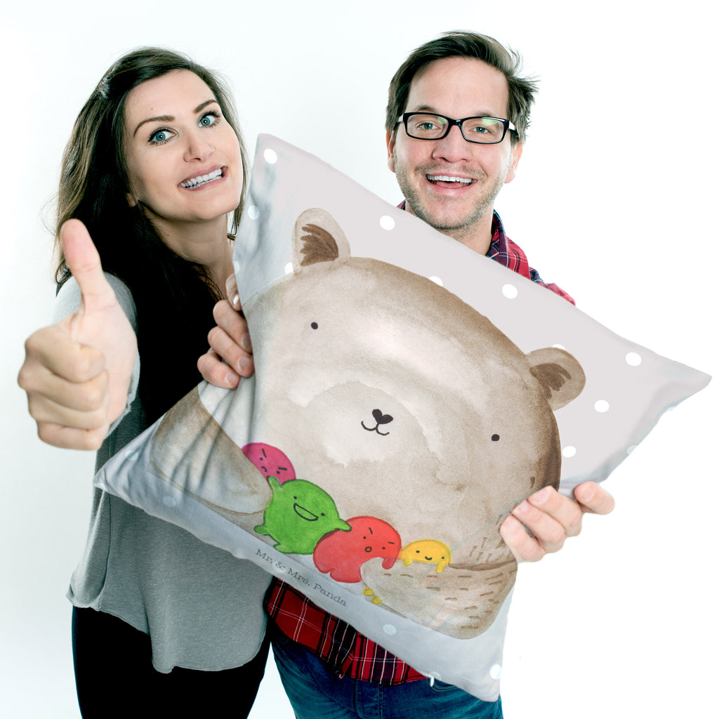 40x40 Kissen Bär Gefühl Kissenhülle, Kopfkissen, Sofakissen, Dekokissen, Motivkissen, Bär, Teddy, Teddybär, Wahnsinn, Verrückt, Durchgedreht