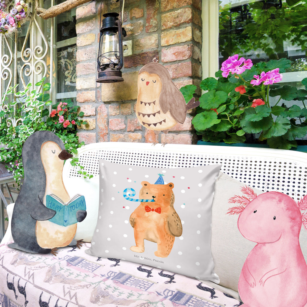 40x40 Kissen Birthday Bär Kissenhülle, Kopfkissen, Sofakissen, Dekokissen, Motivkissen, Bär, Teddy, Teddybär, Happy Birthday, Alles Gute, Glückwunsch, Geburtstag