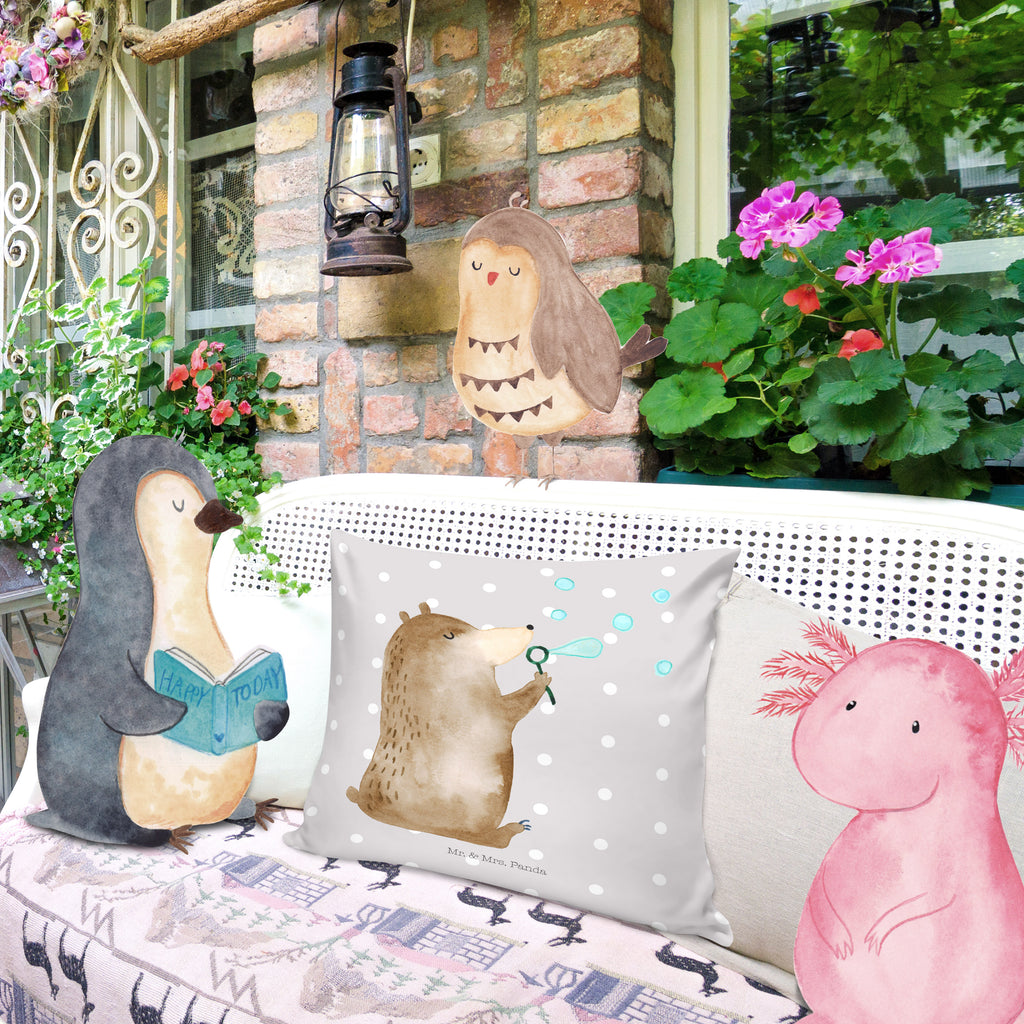 40x40 Kissen Bär Seifenblasen Kissenhülle, Kopfkissen, Sofakissen, Dekokissen, Motivkissen, Bär, Teddy, Teddybär, Seifenblasen Bär Lustig Sein Glücklich Traurig Happy