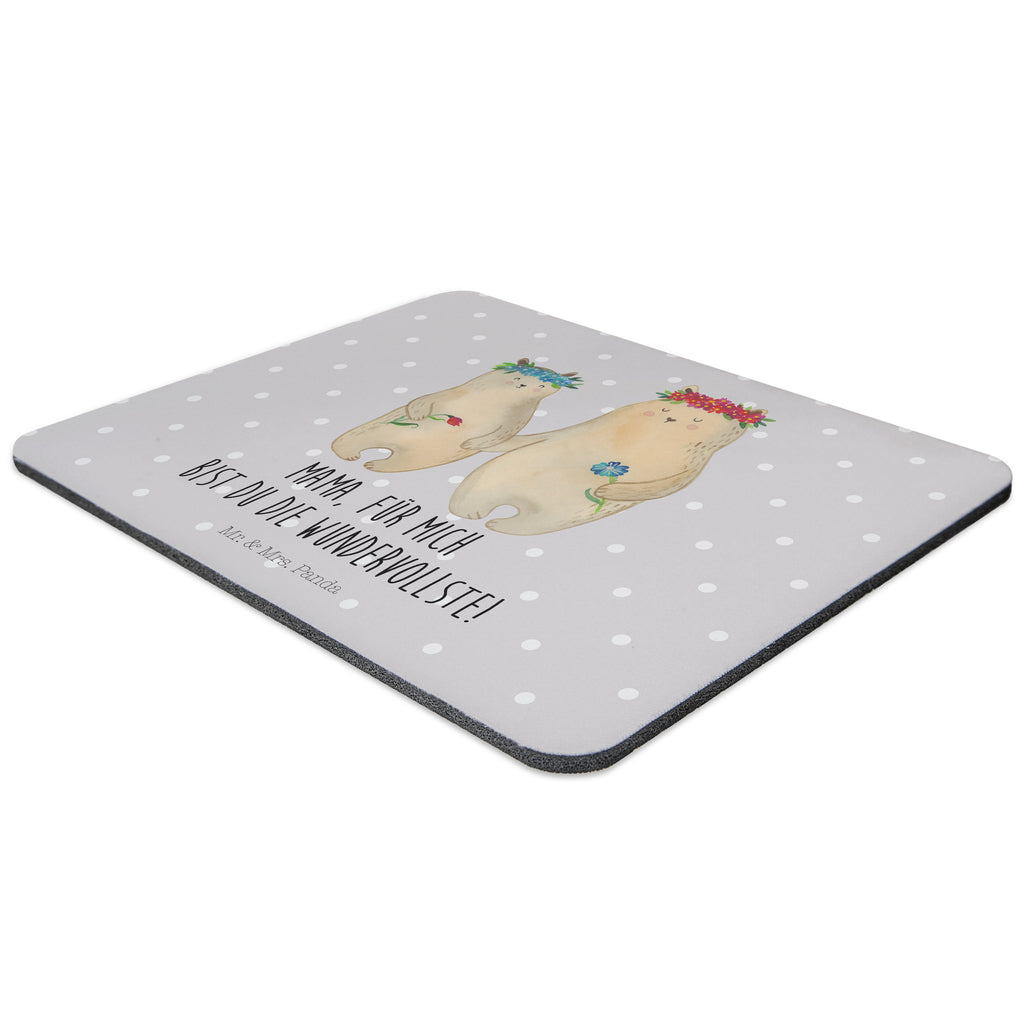 Mauspad Bären mit Blumenkranz Mousepad, Computer zubehör, Büroausstattung, PC Zubehör, Arbeitszimmer, Mauspad, Einzigartiges Mauspad, Designer Mauspad, Familie, Vatertag, Muttertag, Bruder, Schwester, Mama, Papa, Oma, Opa, Bär, Bären, Mutter, Mutti, Mami, Lieblingsmensch, Lieblingsmama, beste Mutter, weltbeste Mama, Geschenk Mama. Muttertag, Tochter, Kind, Kinder, Töchter, Family, Vorbild