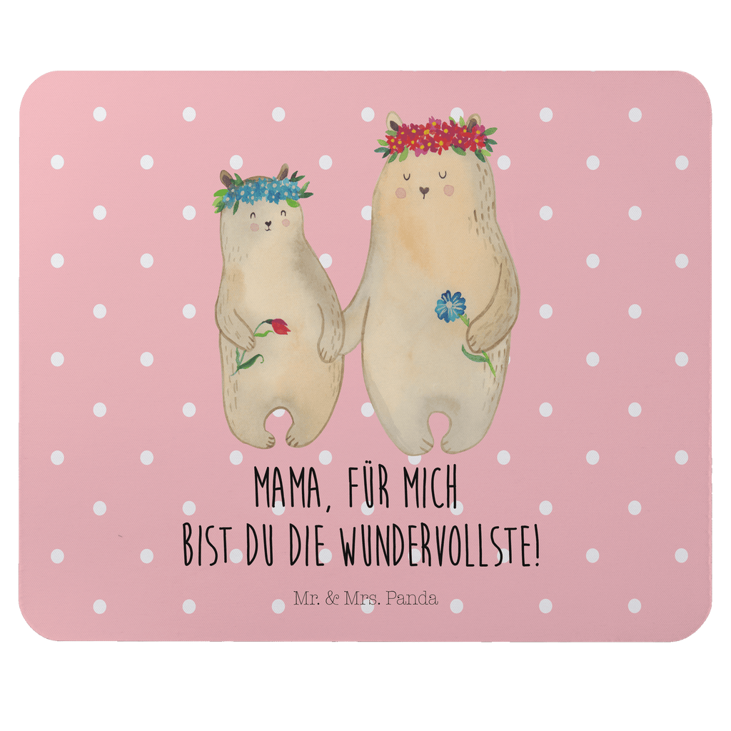 Mauspad Bären mit Blumenkranz Mousepad, Computer zubehör, Büroausstattung, PC Zubehör, Arbeitszimmer, Mauspad, Einzigartiges Mauspad, Designer Mauspad, Familie, Vatertag, Muttertag, Bruder, Schwester, Mama, Papa, Oma, Opa, Bär, Bären, Mutter, Mutti, Mami, Lieblingsmensch, Lieblingsmama, beste Mutter, weltbeste Mama, Geschenk Mama. Muttertag, Tochter, Kind, Kinder, Töchter, Family, Vorbild