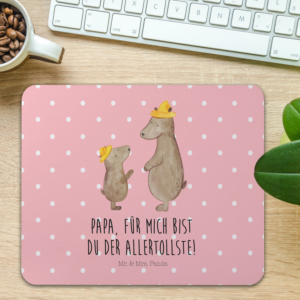 Mauspad Bären mit Hut Mousepad, Computer zubehör, Büroausstattung, PC Zubehör, Arbeitszimmer, Mauspad, Einzigartiges Mauspad, Designer Mauspad, Familie, Vatertag, Muttertag, Bruder, Schwester, Mama, Papa, Oma, Opa, Bär, Bären, Vater, Papi, Paps, Dad, Daddy, Lieblingsmensch, Sohn, Söhne, Kind, Kinder, Vater-Sohn, Family, Vorbild