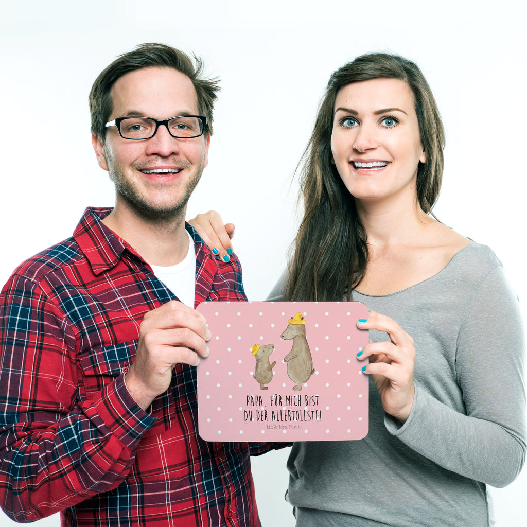 Mauspad Bären mit Hut Mousepad, Computer zubehör, Büroausstattung, PC Zubehör, Arbeitszimmer, Mauspad, Einzigartiges Mauspad, Designer Mauspad, Familie, Vatertag, Muttertag, Bruder, Schwester, Mama, Papa, Oma, Opa, Bär, Bären, Vater, Papi, Paps, Dad, Daddy, Lieblingsmensch, Sohn, Söhne, Kind, Kinder, Vater-Sohn, Family, Vorbild