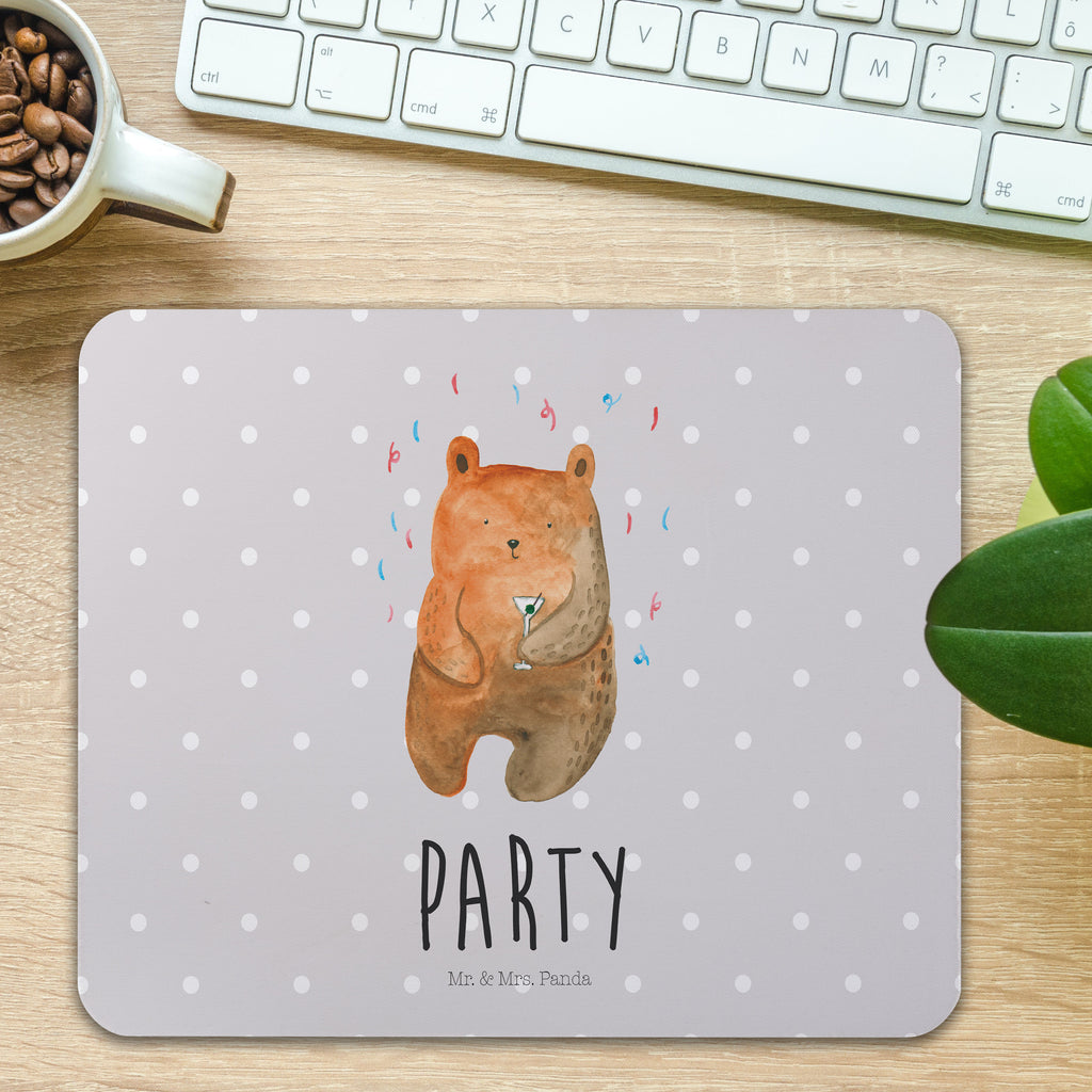 Mauspad Bär Party Mousepad, Computer zubehör, Büroausstattung, PC Zubehör, Arbeitszimmer, Mauspad, Einzigartiges Mauspad, Designer Mauspad, Bär, Teddy, Teddybär, Geburtstag, Geburtstagsgeschenk, Geschenk, Party, Feiern, Abfeiern, Mitbringsel, Gute Laune, Lustig