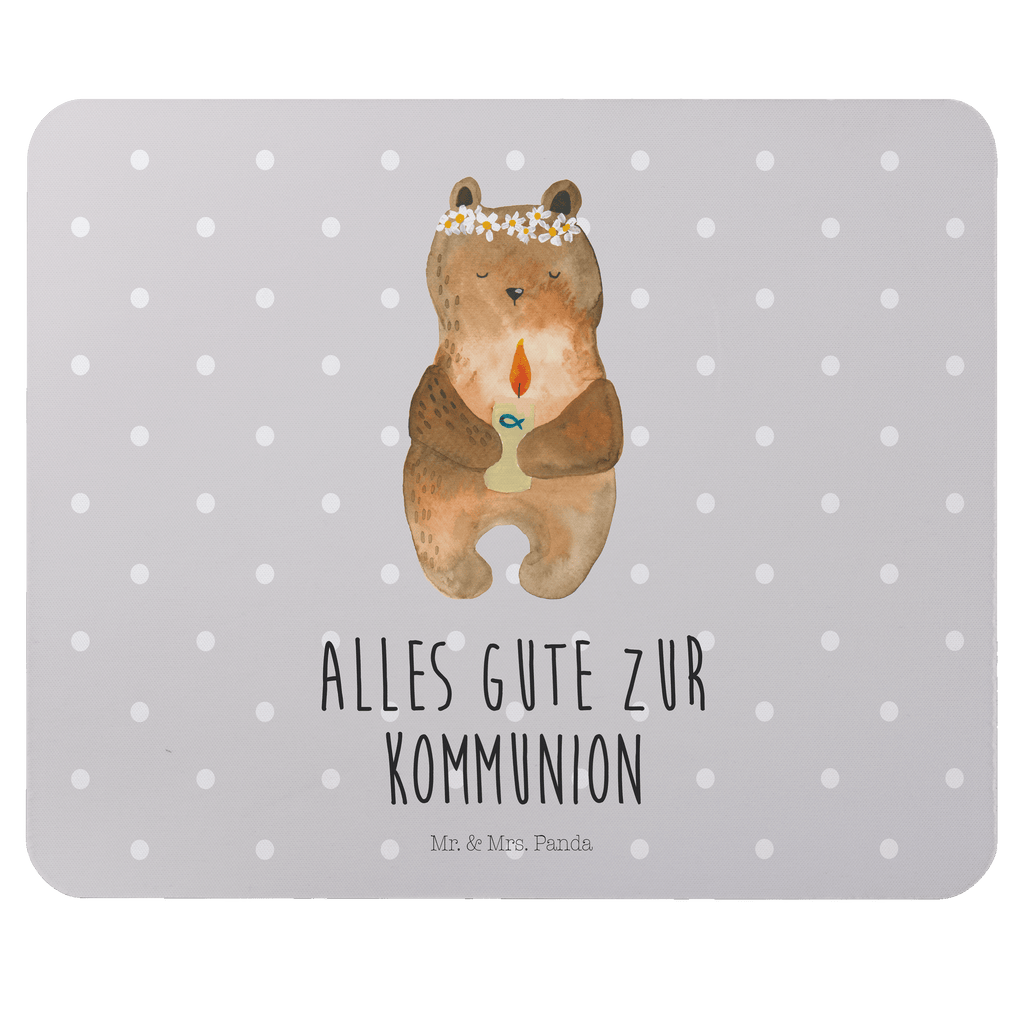 Mauspad Kommunion-Bär Mousepad, Computer zubehör, Büroausstattung, PC Zubehör, Arbeitszimmer, Mauspad, Einzigartiges Mauspad, Designer Mauspad, Bär, Teddy, Teddybär, Kommunion, Gottes Segen, Taufkerze, katholisch