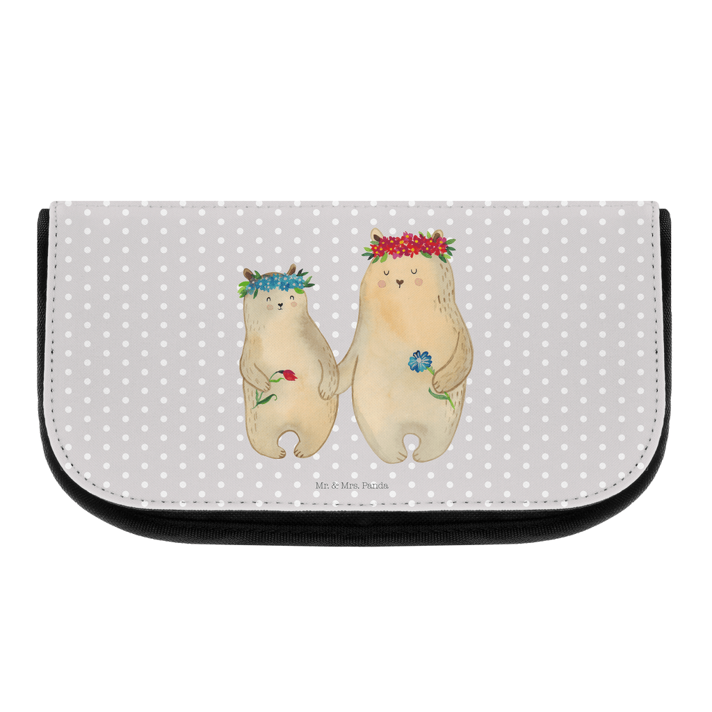 Kosmetiktasche Bären mit Blumenkranz Kosmetikbeutel, Kulturtasche, Kulturbeutel, Schminktasche, Make-Up Tasche, Familie, Vatertag, Muttertag, Bruder, Schwester, Mama, Papa, Oma, Opa, Bär, Bären, Mutter, Mutti, Mami, Lieblingsmensch, Lieblingsmama, beste Mutter, weltbeste Mama, Geschenk Mama. Muttertag, Tochter, Kind, Kinder, Töchter, Family, Vorbild