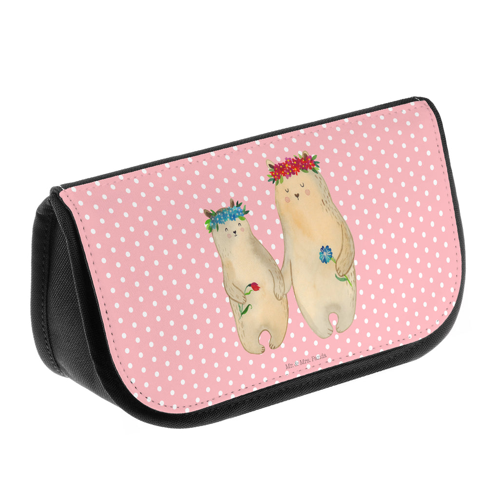 Kosmetiktasche Bären mit Blumenkranz Kosmetikbeutel, Kulturtasche, Kulturbeutel, Schminktasche, Make-Up Tasche, Familie, Vatertag, Muttertag, Bruder, Schwester, Mama, Papa, Oma, Opa, Bär, Bären, Mutter, Mutti, Mami, Lieblingsmensch, Lieblingsmama, beste Mutter, weltbeste Mama, Geschenk Mama. Muttertag, Tochter, Kind, Kinder, Töchter, Family, Vorbild