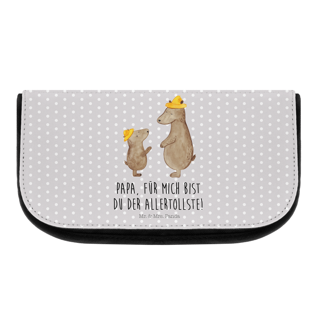 Kosmetiktasche Bären mit Hut Kosmetikbeutel, Kulturtasche, Kulturbeutel, Schminktasche, Make-Up Tasche, Familie, Vatertag, Muttertag, Bruder, Schwester, Mama, Papa, Oma, Opa, Bär, Bären, Vater, Papi, Paps, Dad, Daddy, Lieblingsmensch, Sohn, Söhne, Kind, Kinder, Vater-Sohn, Family, Vorbild