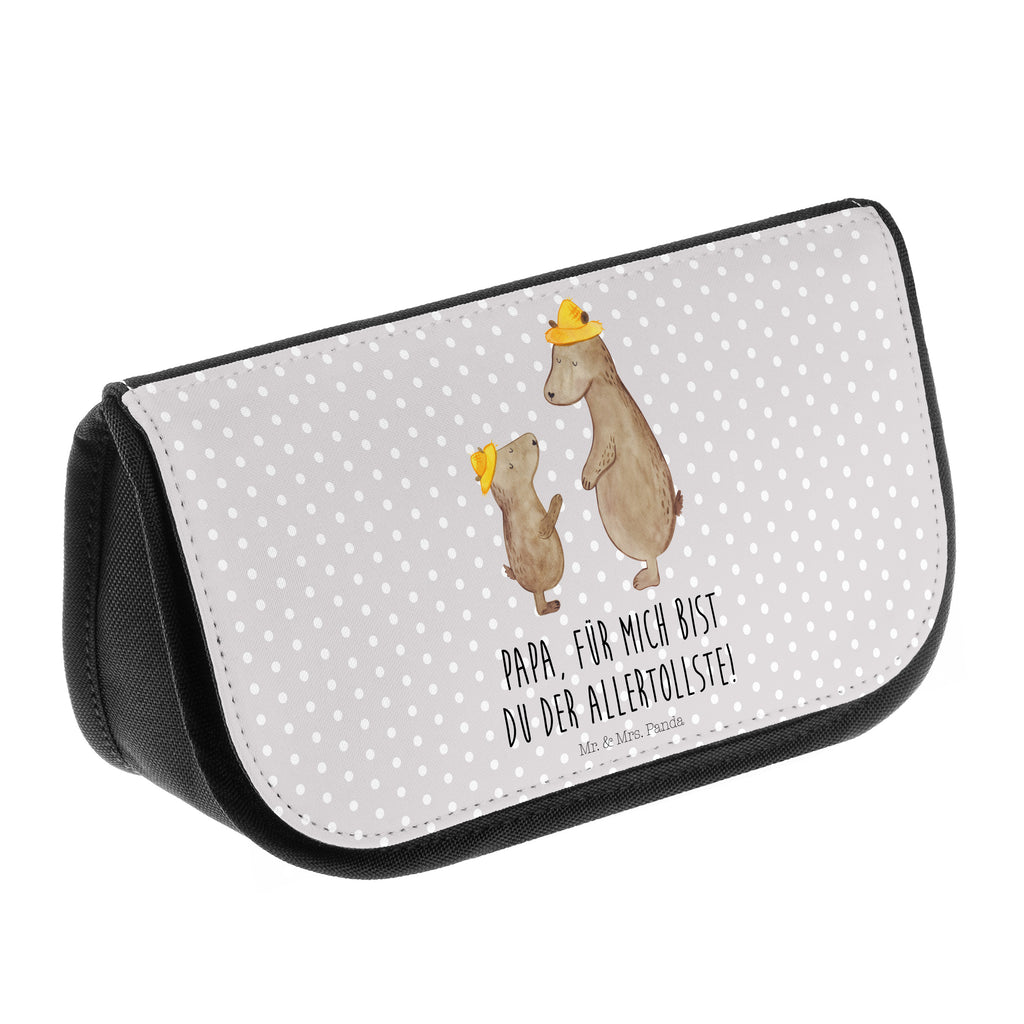 Kosmetiktasche Bären mit Hut Kosmetikbeutel, Kulturtasche, Kulturbeutel, Schminktasche, Make-Up Tasche, Familie, Vatertag, Muttertag, Bruder, Schwester, Mama, Papa, Oma, Opa, Bär, Bären, Vater, Papi, Paps, Dad, Daddy, Lieblingsmensch, Sohn, Söhne, Kind, Kinder, Vater-Sohn, Family, Vorbild