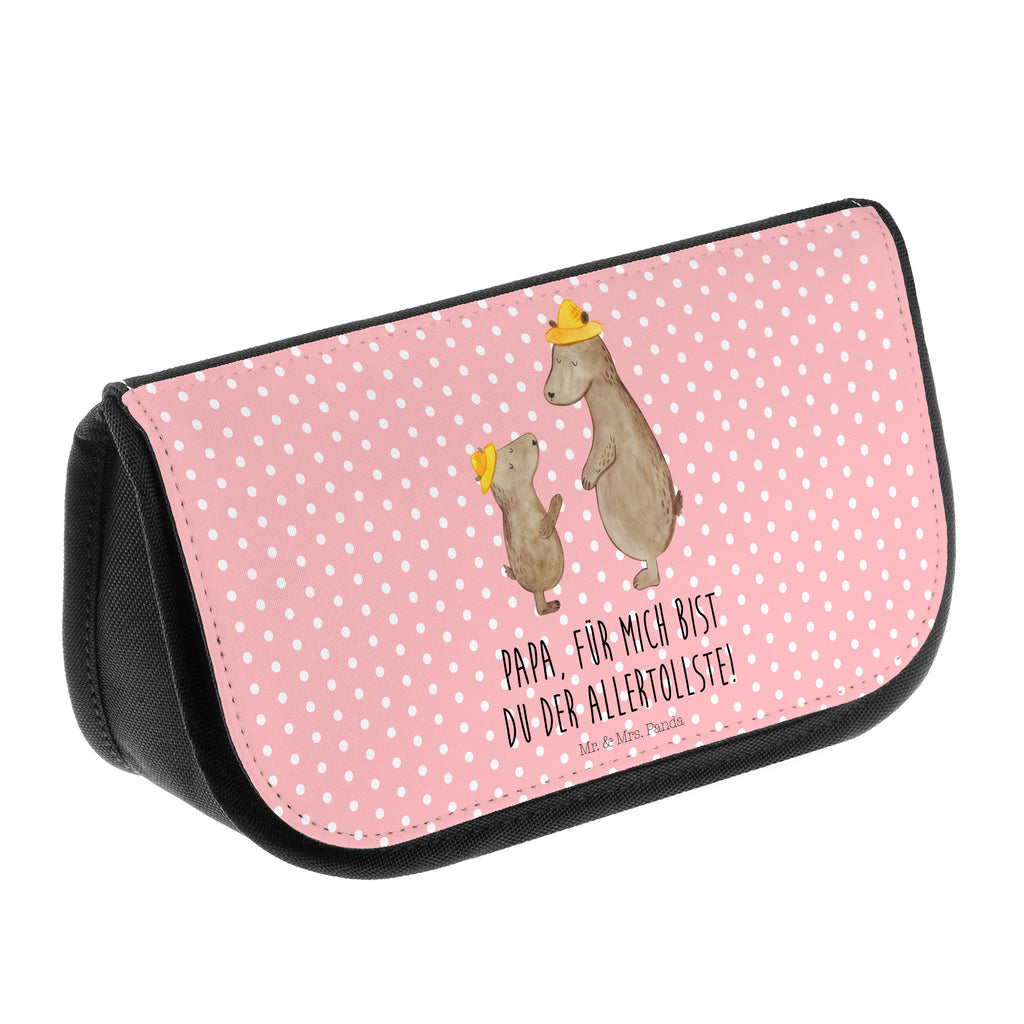 Kosmetiktasche Bären mit Hut Kosmetikbeutel, Kulturtasche, Kulturbeutel, Schminktasche, Make-Up Tasche, Familie, Vatertag, Muttertag, Bruder, Schwester, Mama, Papa, Oma, Opa, Bär, Bären, Vater, Papi, Paps, Dad, Daddy, Lieblingsmensch, Sohn, Söhne, Kind, Kinder, Vater-Sohn, Family, Vorbild