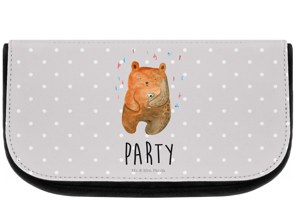 Kosmetiktasche Bär Party Kosmetikbeutel, Kulturtasche, Kulturbeutel, Schminktasche, Make-Up Tasche, Bär, Teddy, Teddybär, Geburtstag, Geburtstagsgeschenk, Geschenk, Party, Feiern, Abfeiern, Mitbringsel, Gute Laune, Lustig